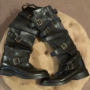 Black biker inspired boots